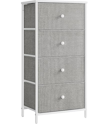 SONGMICS Cassettiera 9 Cassetti Con Luci LED - Grigio Tortora - 33,5x114x84 Cm - Camera Da Letto E Soggiorno