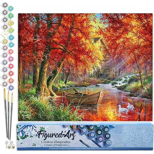 Peinture par numéros - Fleurs et Montagne – Figured'Art