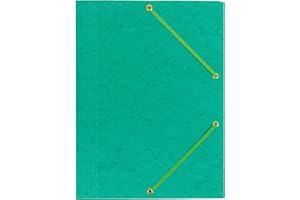 Interdruk - Eckspanner A4 Farbig - Pressboard-Ordner - Presspan Ordnungsmappe mit Gummiband - Grün