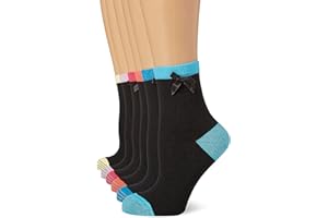 FM London Damskie skarpety na pięcie i palce na co dzień (6-pak), czarne, jeden rozmiar, Czarny, Rozmiar uniwersalny