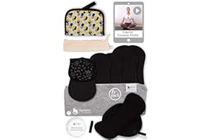 ‎NATISSY Öko Stoffbinden waschbar mit rutschfestem Druck aus Bio Baumwolle für starke Blutung & Inkontinenz (Größe L+XL, 6er-Pack); waschbar bei hoher T°; lange, dünne Binden für Damen für bequeme Periodentage