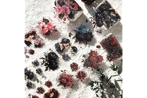 ARPAPER Washi Tape PET Stickers 3 Rotoli Fiori Adesivi Scrapbooking Stickers Accessori Tape Nastro Adesivo Decorativo per Bullet Journal, Album Fai da Te,Journaling，Diario Proiettile, Artigianato