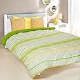 Amazon Brand - Solimo Xander Microfibre Printed Comforter, Single, 200 GSM, Green and Yellow| TC - 200