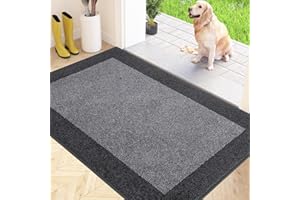 FCSDETAIL Dirt Trapper Indoor Door Mat 80 x 120 cm, Non-slip Entrance Rug, Machine Washable Dog Doormat, Inside Floor Mat for Entryway, Muddy Shoes & Paws