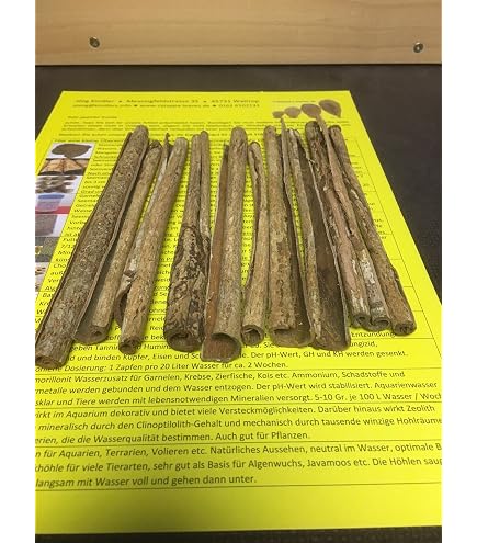 Corteccia Di Mandorlo Marino Catappa Bark (10 Pezzi, Circa 2x15 Cm) - Per Acquari, Effetto Naturale E Benefico