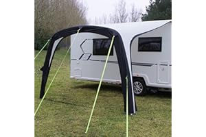 Leisurewize | Solar 3000 Inflatable Sun Shade | Caravan Awning | 1500 Oxford Waterproof Fabric | Supplied With Guy Lines, Pegs, Pump, Carry Bag | W:300cm D:250cm H:250cm (LWA41)