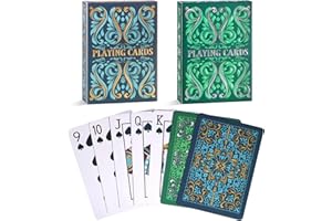 Aomaic Playing Cards 2 Pack Standard Index Playing Card Premium Poker Set Card Games for Adults Deck of Playing Cards for Travel Camping Family Games Night Party Games