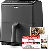 COSORI Hot Air Fryer XXL, Dual Blaze, 6.4 L (1.8 kg) WiFi Connected, Airfryer with 12 Multifunctions, 90+ Online Recipe & Rec