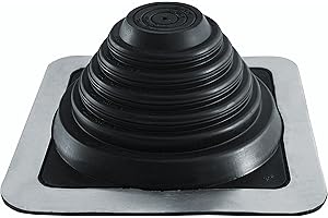 Parotec Solin de Toit - Passage du Toit - Flexible - Étanche - Fabriqué d'EPDM - Résistant aux Hautes Témperatures - Universel - Carrée Tuile Métallique - Diamètre de 6 à 146 mm