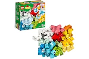 LEGO 10909 Duplo Classic La Boîte Cœur, Première Brique, Jouet de Construction, Jouet Éducatif, Développer Leur Motricité Fine, pour Enfants de 1,5 à 3 Ans