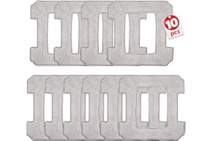 Fettwal 10 Pièces pour Ecovacs Winbot W1 Pro/W1/W2 Omni/W2 Serpillère Rechange Kit, Lingettes de Rechange Robot Lave Vitre en Microfibre pour Ecovacs Accessoire, pour Nettoyage Vitre