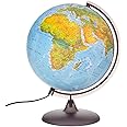 CGE Illuminated Globe 30cm Dual Map Earth Tones