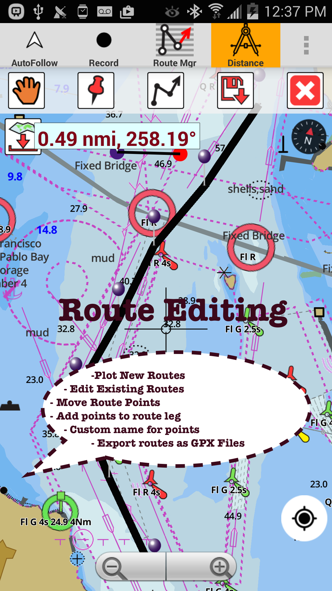 iBoatingGPS Cartes nautiques / Marine mer hors ligne, navigation