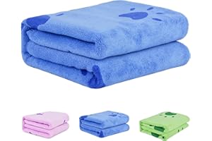Legendog Serviette pour Chien, Serviette de Bain en Microfibre à Séchage Rapide pour Chien, Serviettes de Séchage pour Chien, Serviette de Bain pour Chien Ultra Absorbante pour Chiens et Chiots