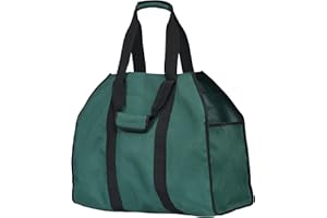 ShelterLogic Kaminholztasche Grün | Tasche für bis zu 30 kg Brennholz | Holzkorb & Feuerholztasche zum einfachen Transport von Holz
