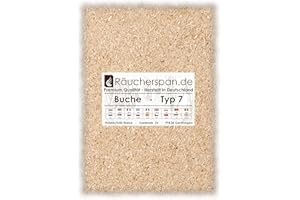 ‎RÄUCHERSPAN.DE Räucherspan.de - Räucherspäne aus Buchenholz Typ 7 2kg, 0,5-1,5mm, für Räucherschnecke und Räucherschrank