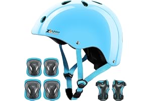XINGCHENG-SPORT Kids Helmet Toddler Bike Helmet with Protective Gear Set Knee Pads Elbow Pads Wrist Pads for Skateboard Bike Scooter Inline Skates CPSC ASTM CE Certified