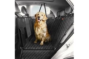 Heldenwerk Narzuta ochronna do samochodu, dla psa, na tylne siedzenie, wodoszczelna, odporna na zarysowania, uniwersalna mata dla psa na tylną kanapę samochodu, w zestawie z osłoną boczną