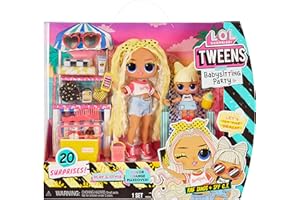LOL Surprise Tween Babysitting Soirée Pyjama - RAE Sands & SPF QT - Découvrez 20 Surprises - Contient des poupées avec Changement de Couleur - 4 Ans +