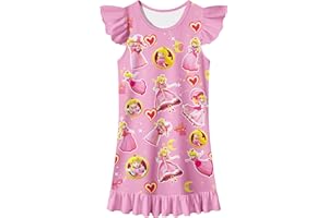Aepotumn Girls Princess Nightdress Nightwear Flutter Sleeve Nighties Sleepwear Dress for Girls