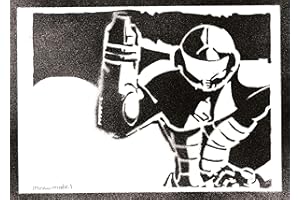 moreno-mata Authentique Graffiti Fait a la Main Metro... Gamer Poster Samus Aran Affiche Handmade Decoration Murale Salon Chambre Cadeau Homme et Femme