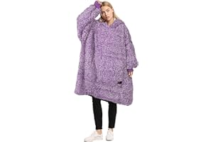 Catalonia Classy Sherpa bluza z kapturem oversize, duża bluza z kapturem, puszysty, ciepły koc oversize, przytulny, przenośny koc z kieszenią z przodu, prezent zimowy dla dorosłych, kobiet i mężczyzn