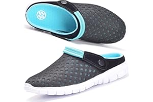 Hsyooes Mules Et Sabots Homme Femme Respirant Chaussures de Jardin Sandale à Enfiler Chaussons Pantoufles Été