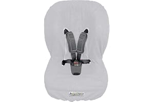 Andy & Helen 9001 Housse de chaise haute pour voiture, éponge de coton, 100% universelle, anti-allergique pour bébé et nouveau-né, fabriquée en Italie (gris)