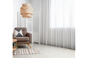 ‎GARDINESTAN JUNG CFO GMBH Weiße Voile, halbtransparente Vorhänge mit Kräuselband und Bleibandabschluss,Luftig, modern und langlebig für jedes Fenster,Gardinen und Vorhangsysteme Online-Shop (230 x 150 cm (HxB))