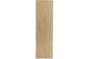 HAMID Alfombra Yute Alhambra Color Natural - Alfombra 100% Fibra de Yute, Trenzado a Mano, Alfombras de Salón, Comedor, Dormitorio, Pasillos, Color Natural (80x250cm)…