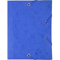 Exacompta 50750E Sammelmappe (Manila-Karton, Gummizug, 3 Klappen, 400g, 12x16 cm) zufällige Farbe