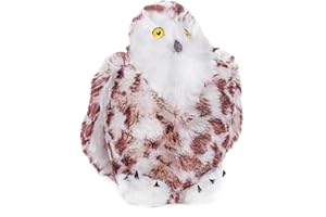 Animal Instincts Snow Mates Suri Snowy Owl, Squeaky Soft Plush Chew Companion Dog Toy - Small
