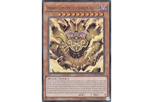 YGO LDK2-DEY01 - Incarnazione della leggendaria Exodia - Ultra Rare - Yugioh - Tedesco - 2a edizione con Toploader Ultra Pro e custodia protettiva Ultra Pro (trasparente)