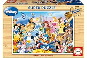 Educa - 12002 - Puzzle Bois Wd 100 pièces - The Wonderful World Of Disney
