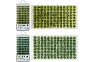 Attuslla 2 Colore Paesaggi Ciuffi D'Erba Erba Statica, 208 Pz Ciuffo di Erba Statica Erba Statica Ciuffo Modello di Ciuffo di Erba Statica Erba Statica Ciuffo per Modello Paesaggi DIY