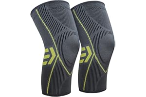 KGONE 2 Pack Knee Support for Women/Men, Anti-Slip Knee Brace Compression Sleeve Support for Arthritis, Joint Pain, Ligament Injury, Meniscus Tear, ACL, MCL, Tendonitis, Running, Sports