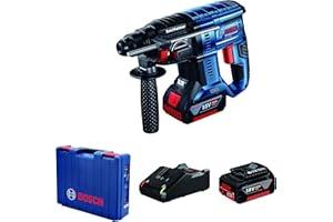 Bosch Professional system 18V: akumulatorowy młot udarowo-obrotowy GBH 180-LI (2 akumulatory GBA 18V 4.0Ah, szybka ładowarka GAL 18V-40, walizka)