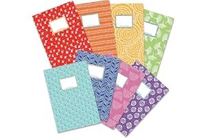 Papierdrachen 8 wysokiej jakości skoroszytów z kartonu dla dzieci | DIN A4 | motyw tęczy - skoroszyty z kartonu 350 g/m² - zestaw numer 1