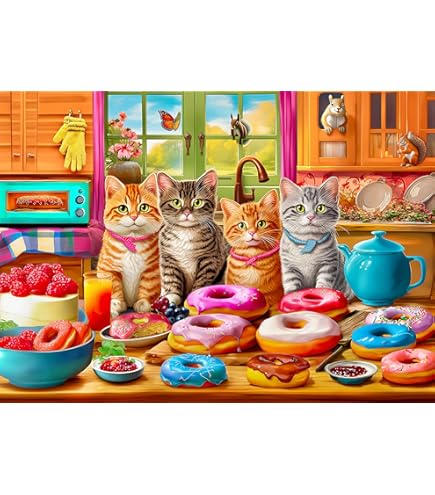 Bits And Pieces U2013 Large 300 Piece Jigsaw Puzzle For Adults U2013 'Pay Day Cones' Summer Time Jigsaw Puzzle By Artist Brooke Faulder, Completed Puzzle Size: 18" X 24