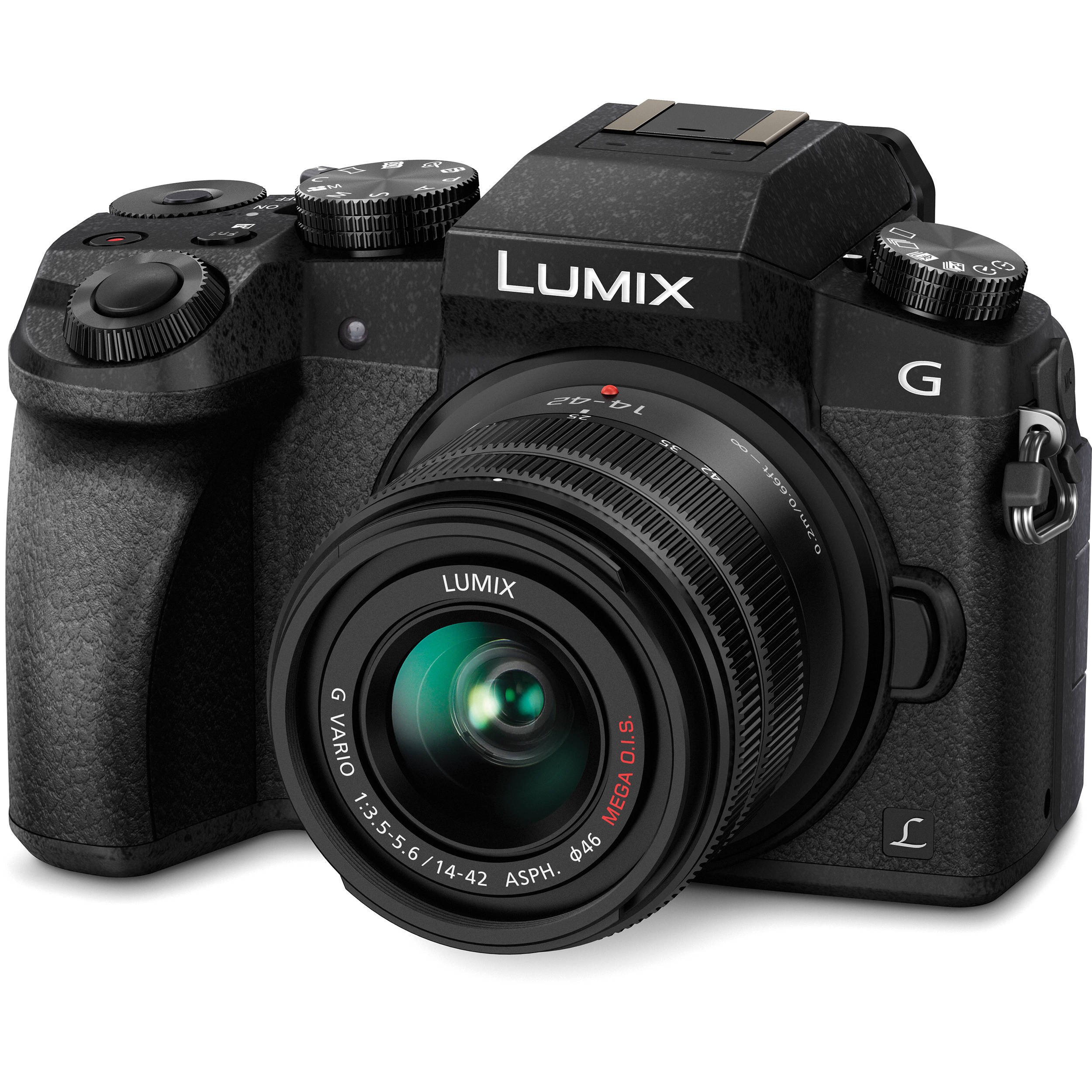 Panasonic LUMIX G7 16.00 MP 4K Mirrorless Interchangeable Lens Camera Kit with 14-42 mm Lens (Black), 3x Optical Zoom"