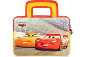 Pebble Gear Disney Pixar Cars Carry Case - Universal Neoprene Children's Bag with Cars Motif, Suitable for 7 inch Tablets (Fire 7 Kids Edition, Fire HD 8), Robust Zip