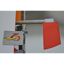 10x Warnfahnen Rot 30x30 Cm - Mit Runddrahtbügel, Aus LDPE-Folie - Nach StVO Für Fahrzeugüberstand
