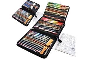 WGOT Matite Colorate Professionali da Disegno, 96 Matite Acquerellabili e Matite di Disegno Artistico, Creativa Colori Art Set Fornire a Artista, Adulti e Principianti