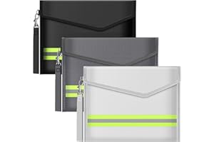 ImnBest 3 Pack Small Fireproof Bag, 8 x 5 inches Fireproof Money Bag for Cas Fireproof Cash Pouch, Bank Fireproof Bag Set for Valuables - Car Keys, Passport, Bank Deposit