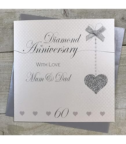 60th Wedding Anniversary Cards For Couple - Special Milestone Anniversary Cards - Gifts For Special Couple - Parents - Mum And Dad - Love Birds Gold Foil Design - View #12