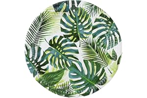 Talking Tables Lot de 8 assiettes en papier Thème Tropicale | feuilles de palmiers, Jetable, Anniversaire pour Enfants jungle, Thème Hawaiien, Été, Pique-Nique, Vert 23 cm