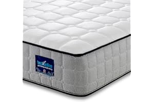 BEDZONLINE Orthopaedic Memory Foam & Spring Mattress - 3ft Single | Breathable 20cm Thick Memory Foam & Spring Mattress | Body Support, Alignment & Pressure Relief | UK Made & Hypoallergenic