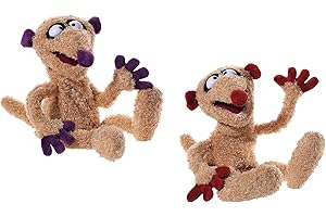 HEUNEC Jan & Henry 519589 Sandman Plüschtier, Set, Handspielpuppe, 1 Monat to 99 Jahre, Jan, Henry, braun, rot, lila