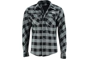 PROANTI Motorradhemd Aramid Motorrad Chopper Hemd Jacke mit Protektoren