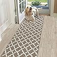 SHACOS Runner Rug for Entryway Brown 50x150cm Non Slip Doormat Runner Non Shedding Kitchen Rug Machine Washable Floor Carpet Mat for Hallway Entryway Bedroom Laundry Room